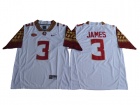 Men's Florida State Seminoles #3 Derwin James White Football Jersey