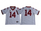 USC Trojans #14 Sam Darnold No Name White College Football Jerseys