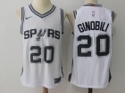 Nike San Antonio Spurs #20 Manu Ginóbili White Jersey