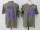 Minnesota Vikings #14 Stefon Diggs Olive Salute To Service Limited Jersey