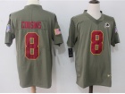 Washington Redskins #8 Kris Cousins Olive Salute To Service Limited Jersey