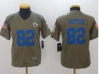 Youth Dallas Cowboys #82 Jason Witten Olive Salute To Service Limited Jersey