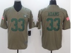 New York Jets #33 Jamal Adams Green Men Olive Salute To Service Limited Jersey