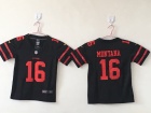 Youth San Francisco 49ers #16 Joe Montana Black Vapor Untouchable Limited Jersey