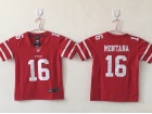 Youth San Francisco 49ers #16 Joe Montana Red Vapor Untouchable Limited Jersey