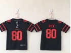 Youth San Francisco 49ers #80 Jerry Rice Black Vapor Untouchable Limited Jersey