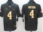 Houston Texans #4 Deshaun Waston Gold Anthracite Salute to Service Limited Football Jersey