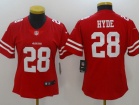 Women San Francisco 49ers #28 Carlos Hyde Red Vapor Untouchable Limited Jersey