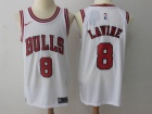 2017 Nike Chicago Bulls #8 Zach Lavine White Jerseys