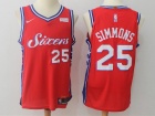 Nike Philadelphia 76ers #25 Ben Simmons Red Stitched Basketball Jersey