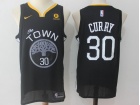 Nike Golden State Warriors #30 Stephen Curry Black Swingman Jersey