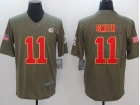 Kansas City Chiefs #10 Tyreek Hill Olive Salute To Service Limited Jersey