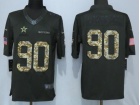 Dallas Cowboys #90 Demarcus Lawrence Anthracite Salute to Service Limited Football Jersey