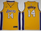 Nike Los Angeles Lakers #14 Brandon Ingram Yellow Swingman Basketball Jersey