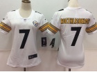 Women Pittsburgh Steelers #7 Ben Roethlisberger White Vapor Untouchable Limited Jersey