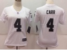 Oakland Raiders #4 Derek Carr White Women Vapor Untouchable Limited Jersey