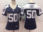 Women Dallas Cowboys #50 Sean Lee Blue Thanksgiving Vapor Untouchable Limited Jersey