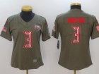 Women Tampa Bay Buccaneers #3 Jameis Winston Olive Salute To Service Limited Jersey