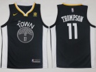 Nike Golden State Warriors #11 Klay Thompson Black Swingman Jersey