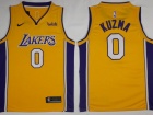 Nike Los Angeles Lakers #0 Kyle Kuzma Yellow Swingman Basketball Jersey