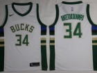 Nike Milwaukee Bucks #34 Giannis Antetokounmpo White Swingman Jerseys