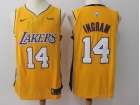 Nike Los Angeles Lakers #14 Brandon Ingram Yellow Jersey