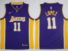 Nike Los Angeles Lakers #11 Brook Lopez Purple Swingman Basketball Jersey