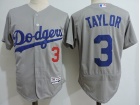 Los Angeles Dodgers #3 Chris Taylor Grey Flexbase Jersey