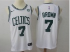 Nike Boston Celtics #7 Jaylen Brown White Swingman Jersey