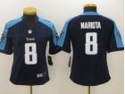 Women Tennessee Titans #8 Marcus Mariota Dark Blue Vapor Untouchable Limited Jersey