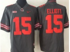 2017 Ohio State Buckeyes #15 Ezekiel Elliott Grey Limited Football Jersey