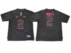 Alabama Crimson Tide #2 Jalen Hurts Black Lights Out College Football Jersey