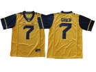 West Virginia Mountaineers #7 Will Grier Yellow College Football Jerseys