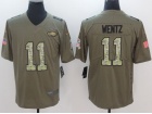 Philadelphia Eagles #11 Carson Wentz Olive Camo Salute To Service Limited Jersey