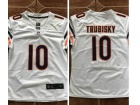 Women Chicago Bears #10 Mitch Trubisky White Vapor Untouchable Limited Jersey