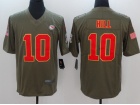 Kansas City Chiefs #10 Tyreek Hill Olive Salute To Service Limited Jersey