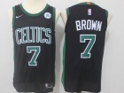 Nike Boston Celtics #7 Jaylen Brown Black Swingman Jersey