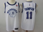 Nike Golden State Warriors #11 Klay Thompson White Throwback Swingman Jersey