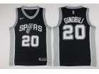 Nike San Antonio Spurs #20 Manu Ginóbili Black Swingman Jersey