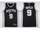 Nike San Antonio Spurs #9 Tony Parker Black Swingman Jersey