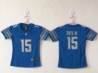 Detroit Lions #15 Golden Tate III Blue Women Vapor Untouchable Limited Football Jersey