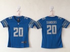 Detroit Lions #20 B.Sanders Blue Women Vapor Untouchable Limited Football Jersey