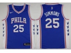 Nike Philadelphia 76ers #25 Ben Simmons Blue Swingman Jersey