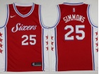 Nike Philadelphia 76ers #25 Ben Simmons Red Swingman Jersey