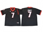 Georgia Bulldogs #7 D'Andre Swift Black New Style College Football Limited Jerseys