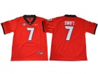 Georgia Bulldogs #7 D'Andre Swift Red New Style College Football Limited Jerseys