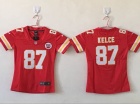 Women Kansas City Chiefs #87 Travis Kelce White Vapor Untouchable Limited Football Jersey