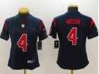 Women Houston Texans #4 Deshaun Waston Blue Color Rush Limited Jersey