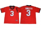 Georgia Bulldogs #3 Todd Gurley II Red New Style College Football Limited Jerseys