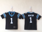 Carolina Panthers #1 Cam Newton Black Youth Vapor Untouchable Limited Jersey